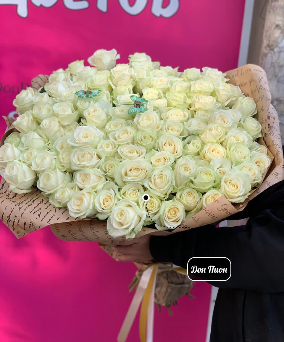 101 белая роза,,Аваланж,,